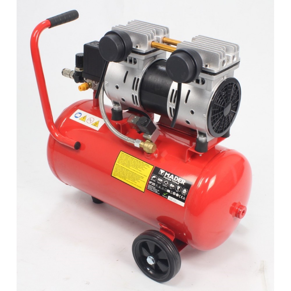 Compresor de aire Monoblock 24L 2CV doble cabezal silencioso
