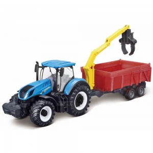 Tractor de juguete New Holland T7.315 con remolque combinado